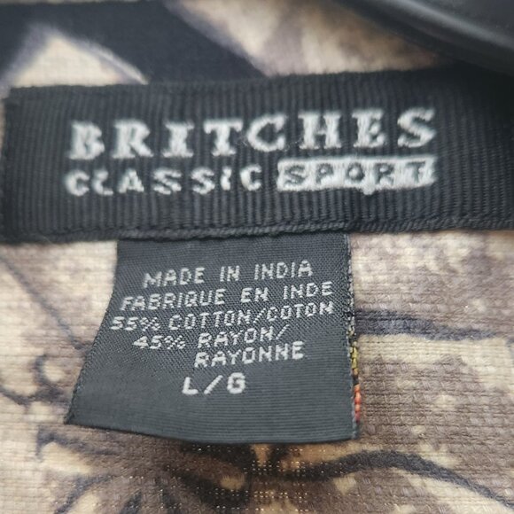 Hawaiian style - Britches Classic Sport Cotton/Poly blend button-up  - size L - Picture 3 of 4